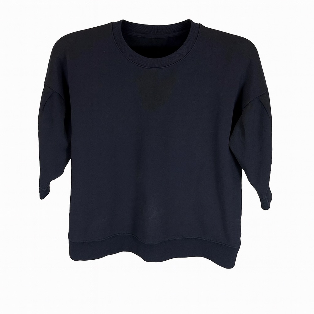 Banana Republic Black Balloon Short Sleeve Crewneck Sweatshirt Sz M Womens